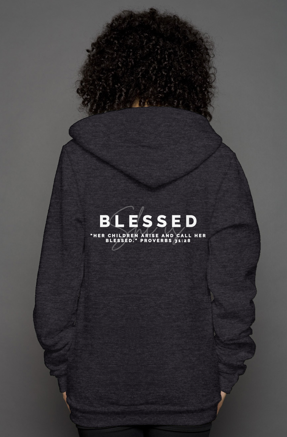 She Is | BLESSED | 'Zip Hoody'