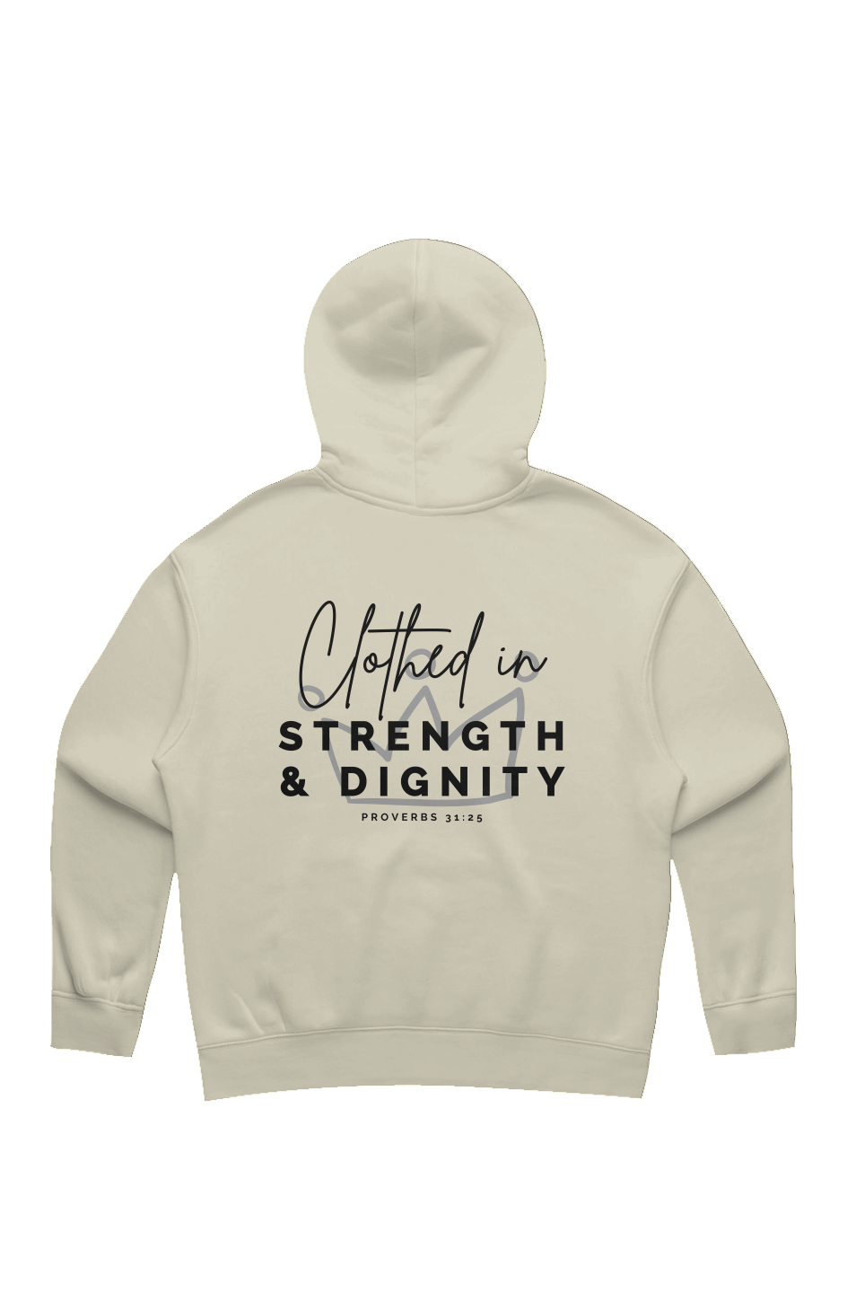 Clothed in Strength & Dignity | Relaxed Hoodie (back design)
