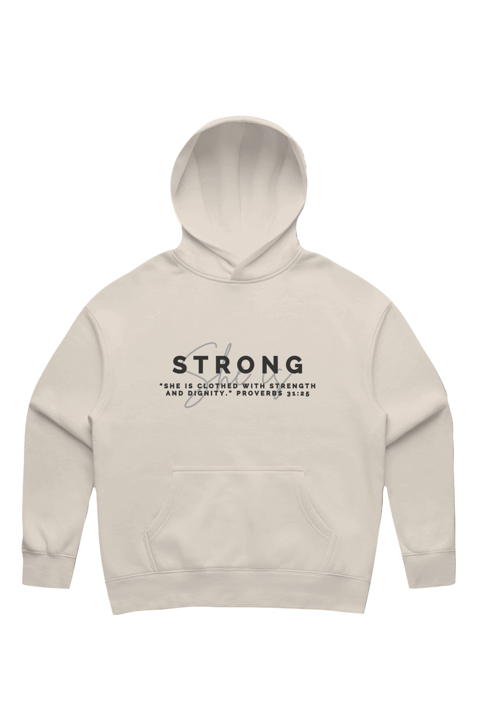 She Is | STRONG | Relaxed Hoodie