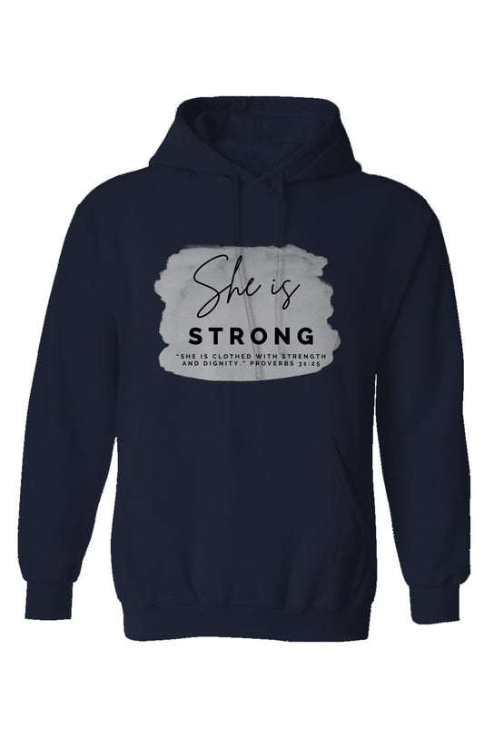 She Is | STRONG | Cotton Hoodie 