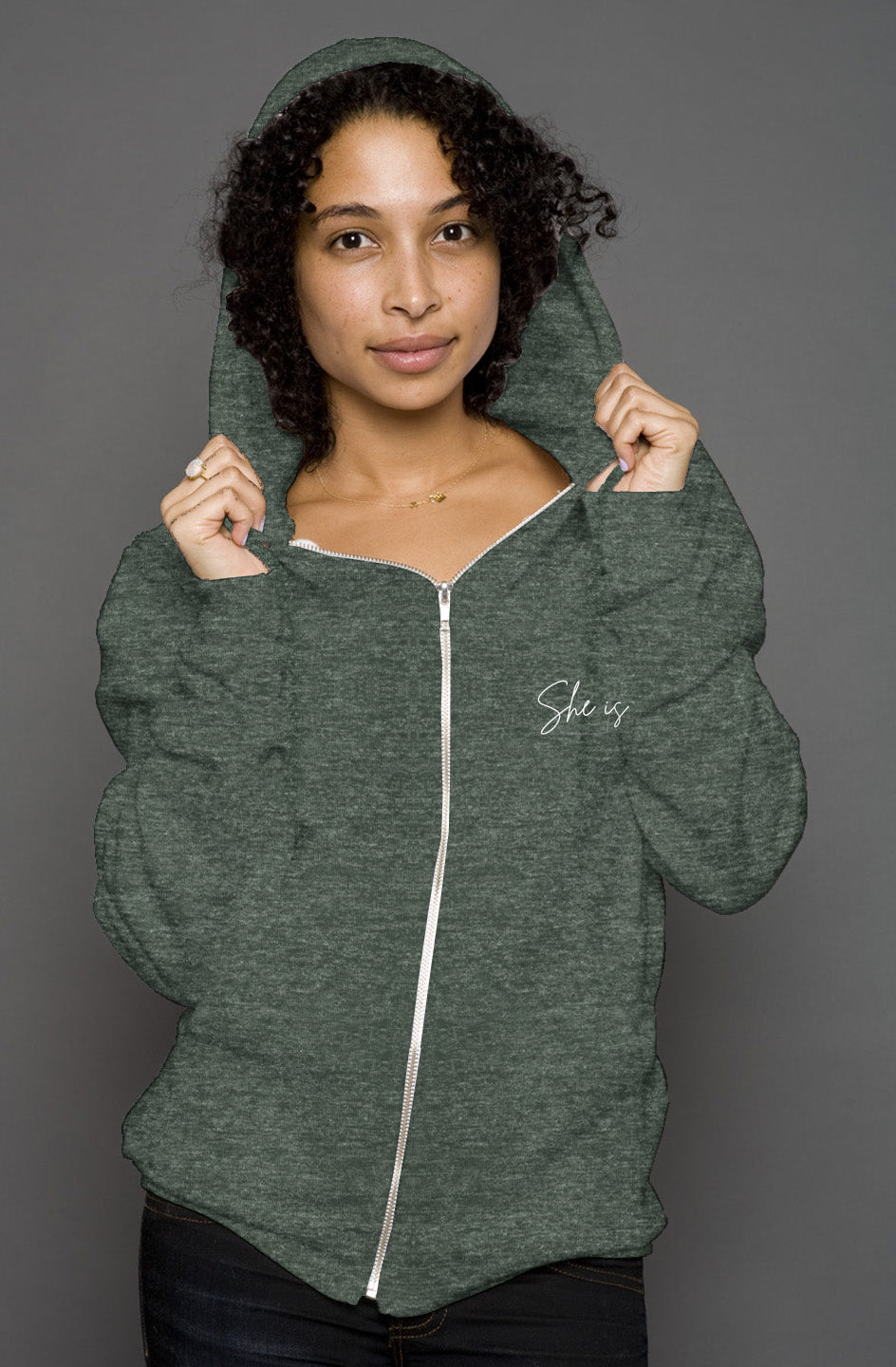 Clothed in Strength & Dignity | 'Zip Hoody'