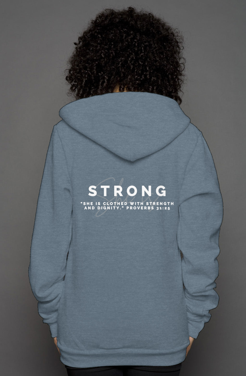 She Is | STRONG | 'Zip Hoody'