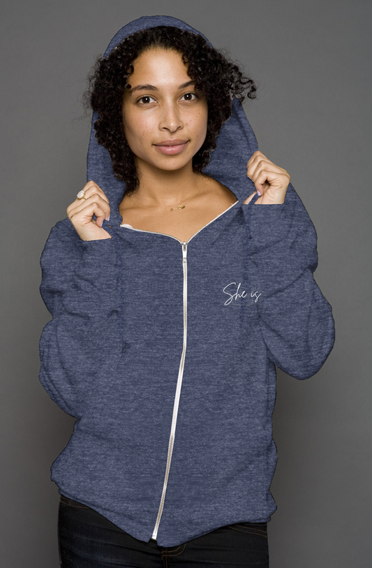 She Is | BLESSED | 'Zip Hoody'