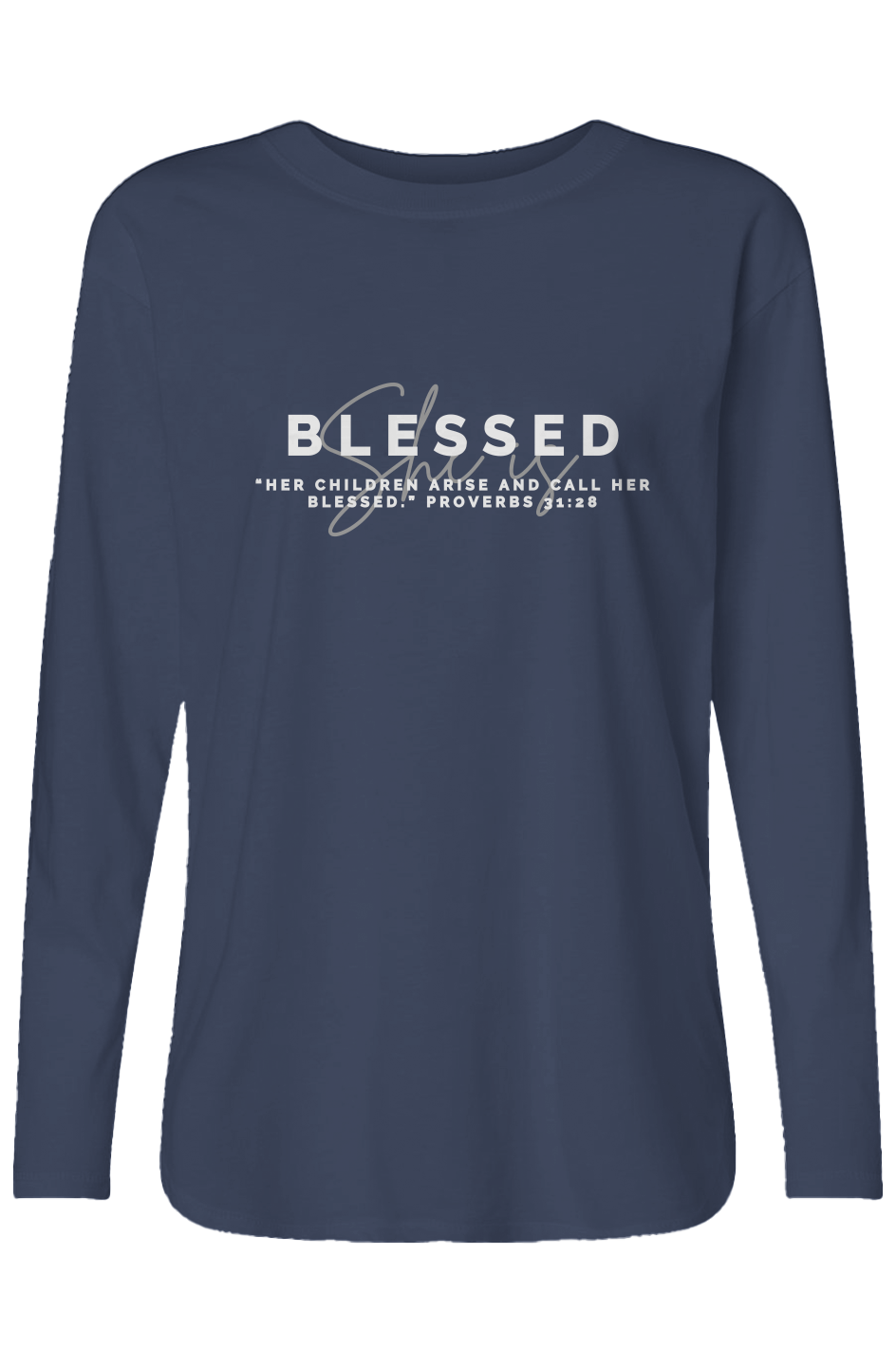 She Is | BLESSED | Relaxed Long Sleeve