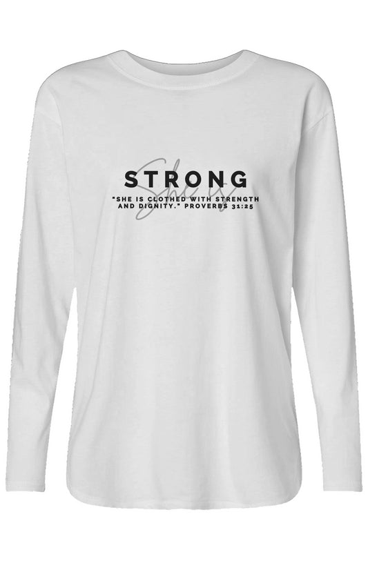 She Is | STRONG | Relaxed Long Sleeve