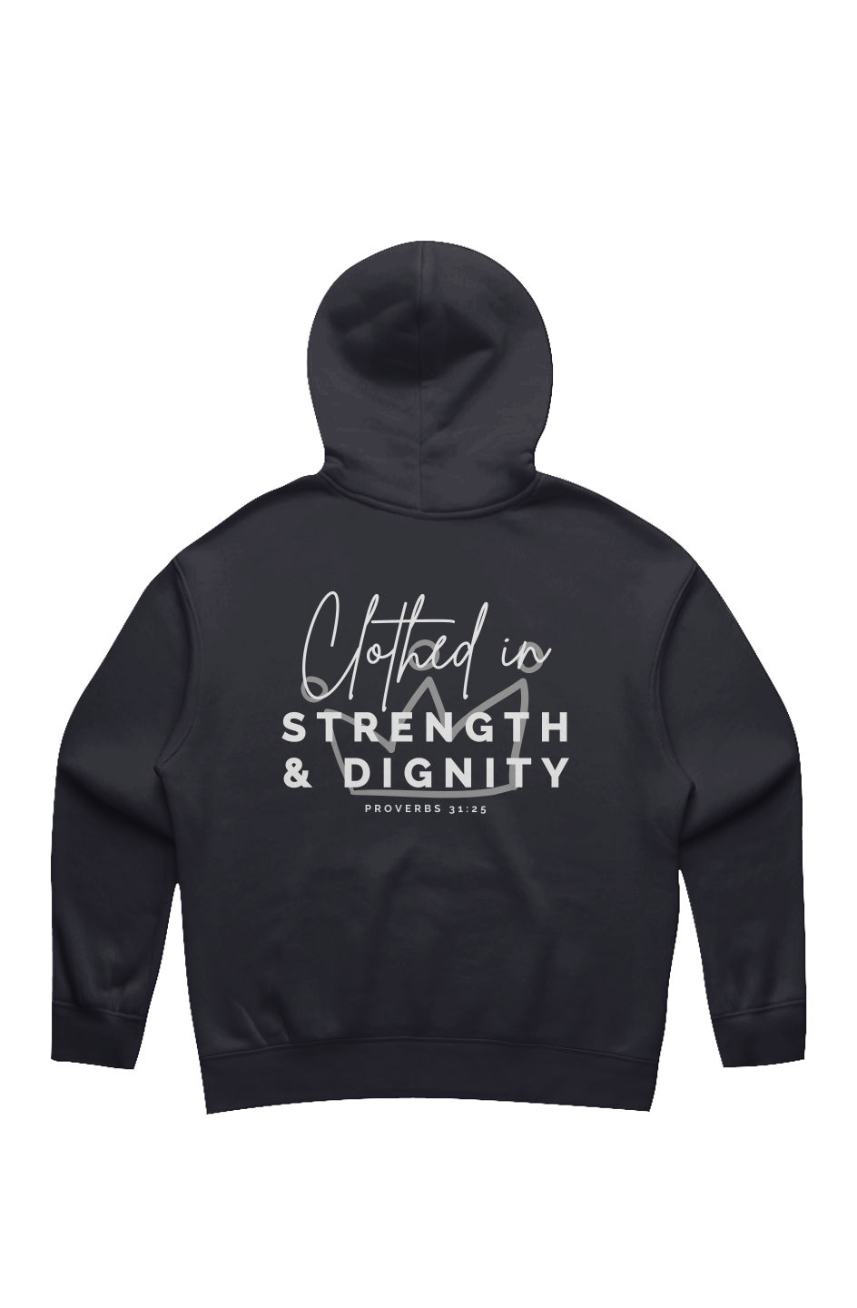 Clothed in Strength & Dignity | Relaxed Hoodie (back design)