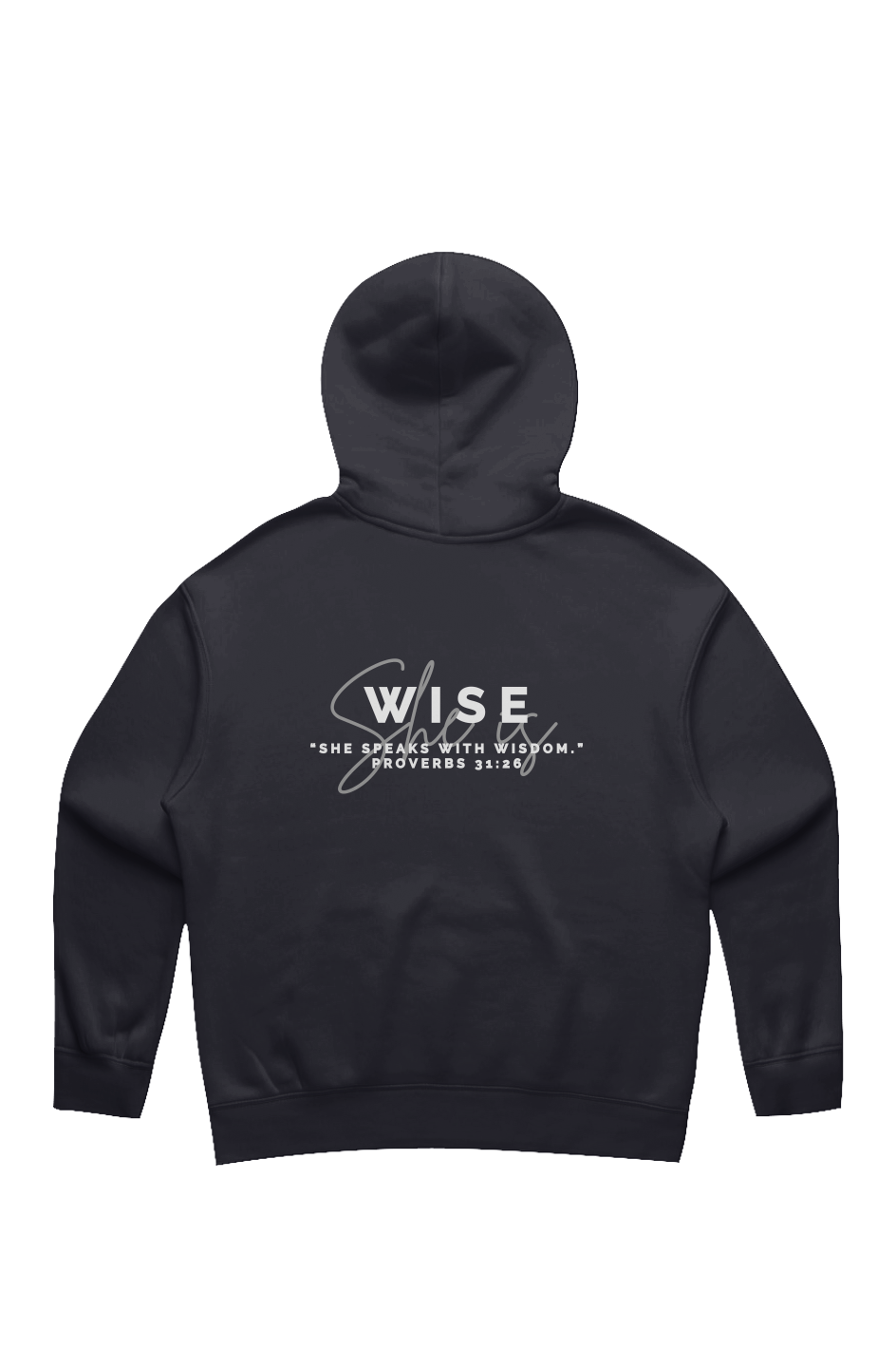She Is | WISE | Relaxed Hoodie (back design)