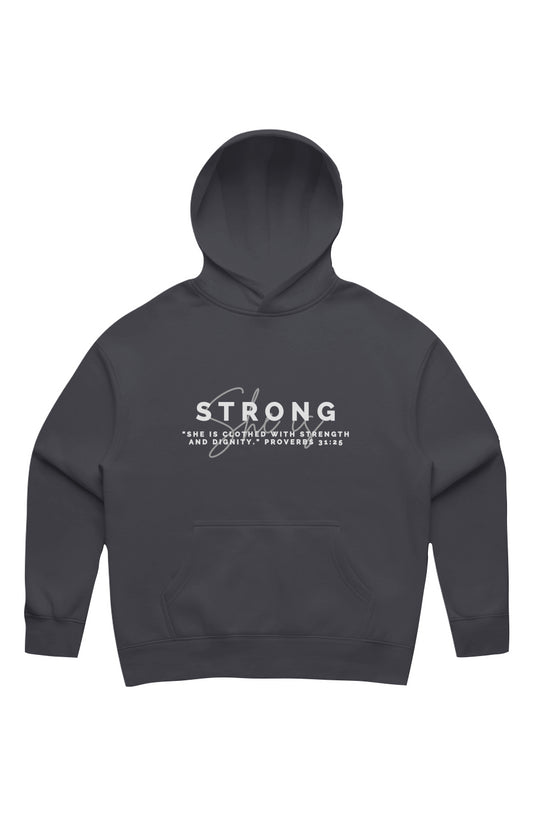 She Is | STRONG | Relaxed Hoodie