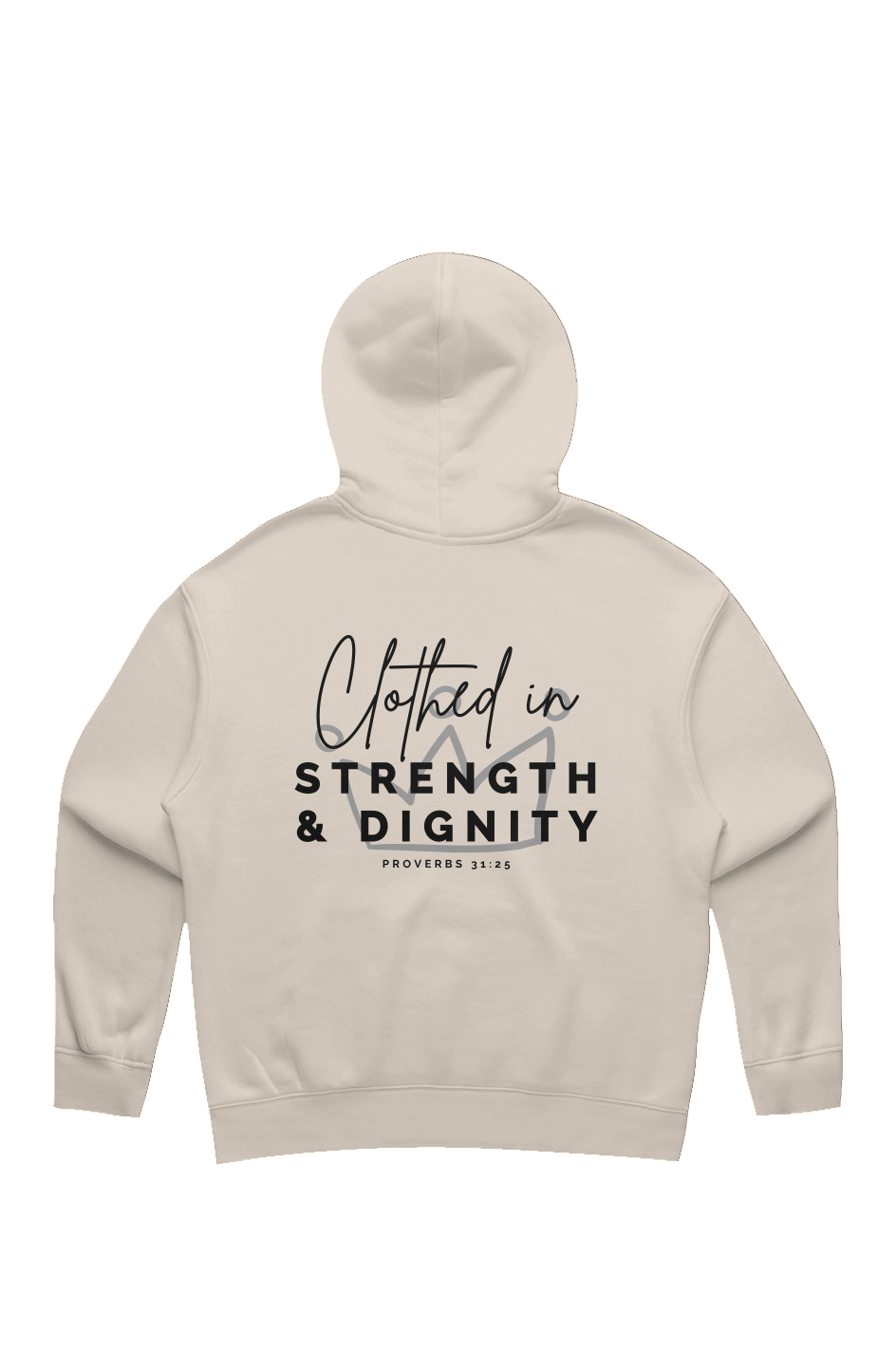 Clothed in Strength & Dignity | Relaxed Hoodie (back design)