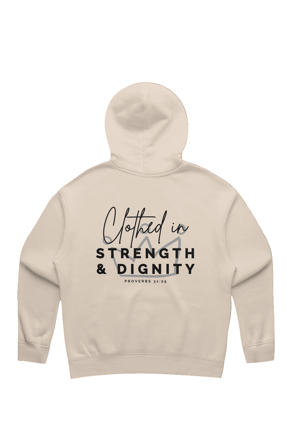 Clothed in Strength & Dignity | Relaxed Hoodie (back design)