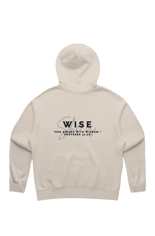 She Is | WISE | Relaxed Hoodie (back design)