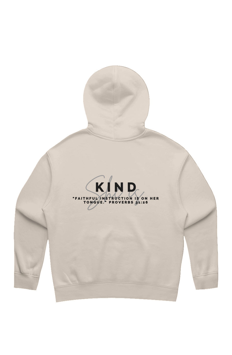 She Is | KIND | Relaxed Hoodie (back design)