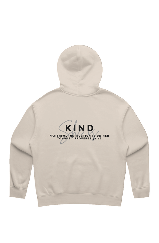 She Is | KIND | Relaxed Hoodie (back design)
