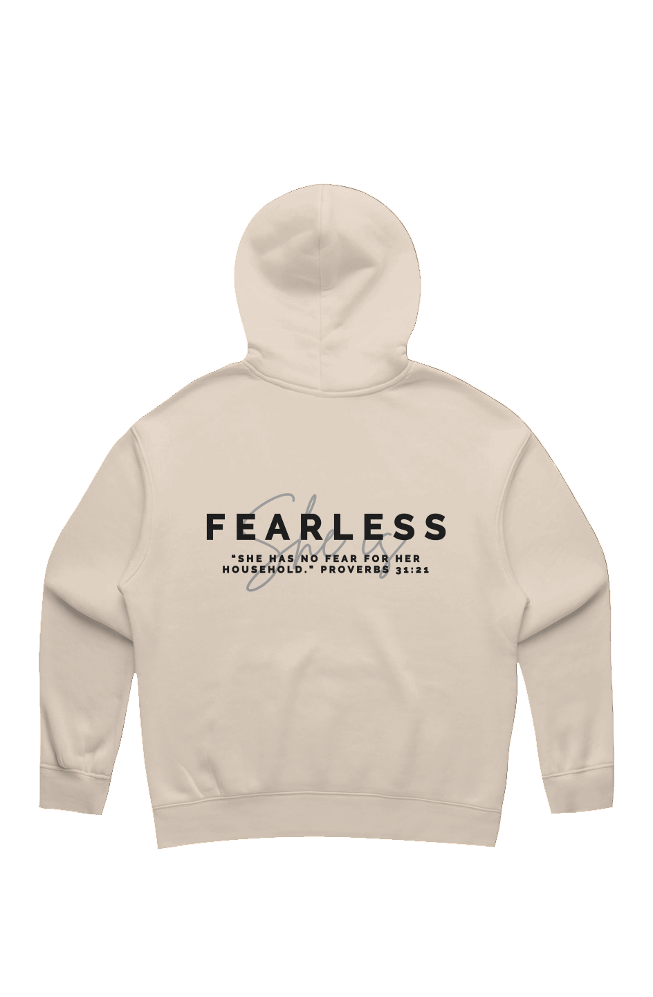 She Is | FEARLESS | Relaxed Hoodie (back design)