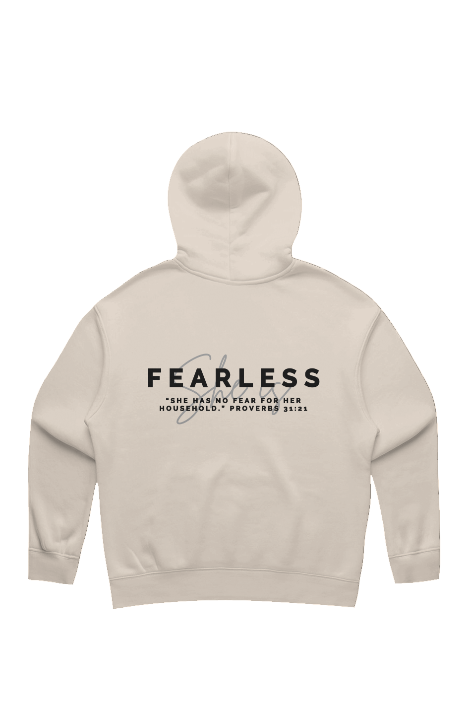 She Is | FEARLESS | Relaxed Hoodie (back design)