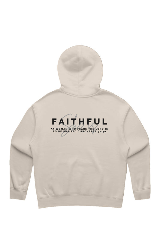 She Is | FAITHFUL | Relaxed Hoodie (back design)
