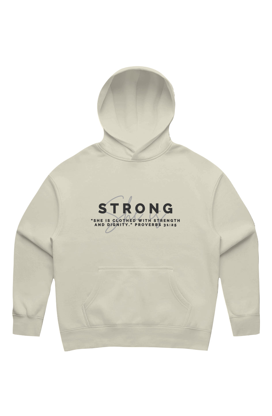 She Is | STRONG | Relaxed Hoodie