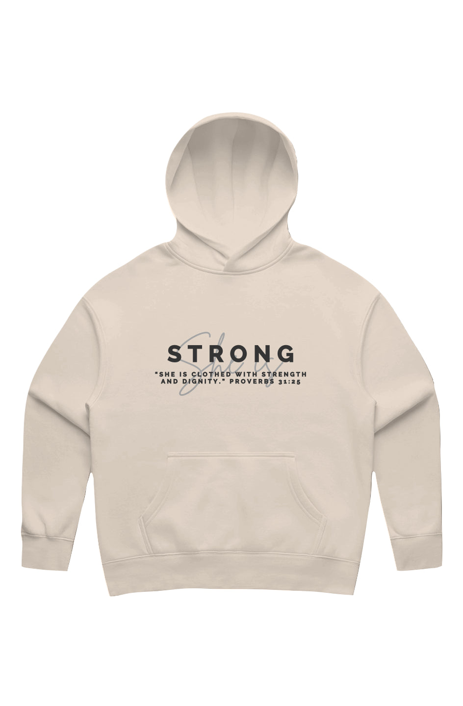 She Is | STRONG | Relaxed Hoodie